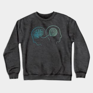 Mental Health Line Drawing Crewneck Sweatshirt